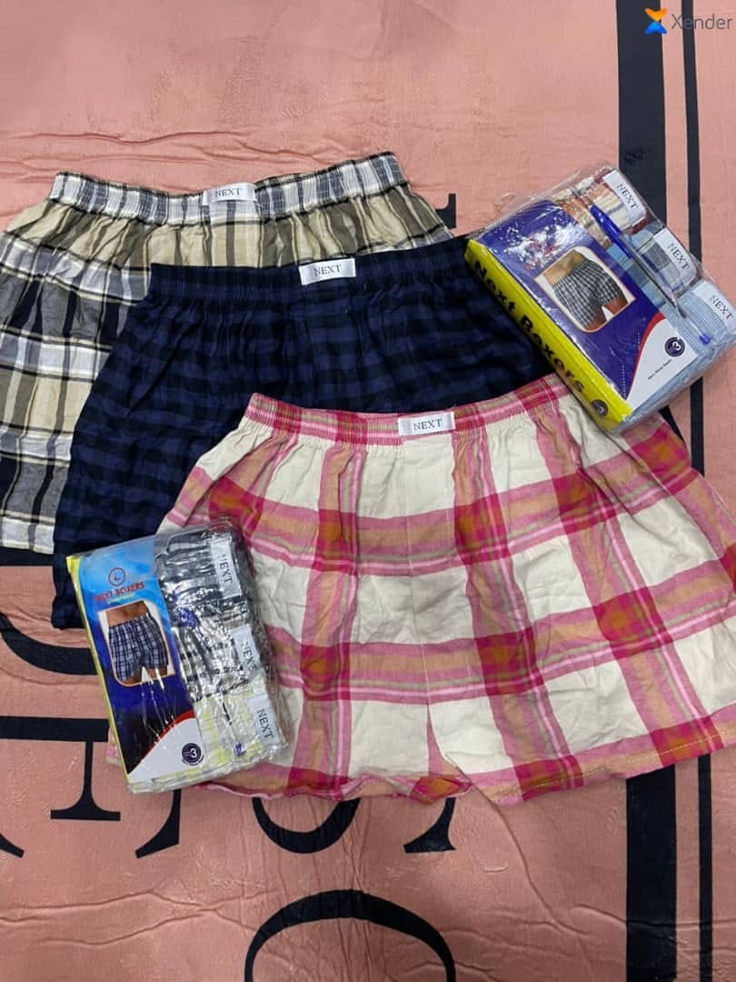 Assorted plaid men's boxer shorts