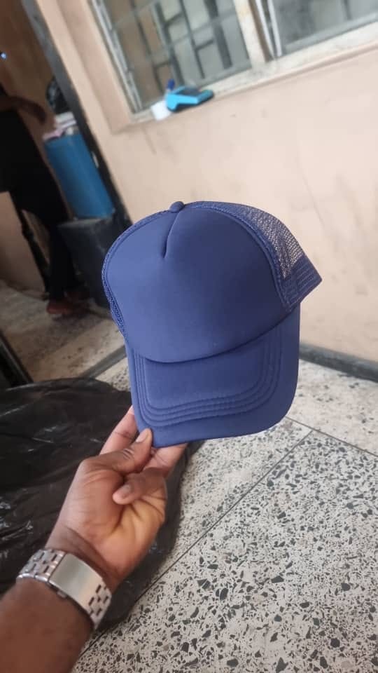 Plain navy men's cap