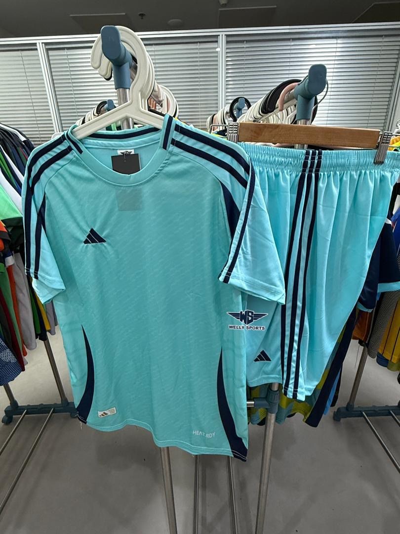 Mint jersey and shorts set
